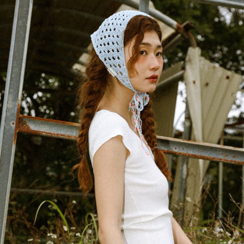 Naked Surf Club Flower Crochet Bonnet (Sky Blue)