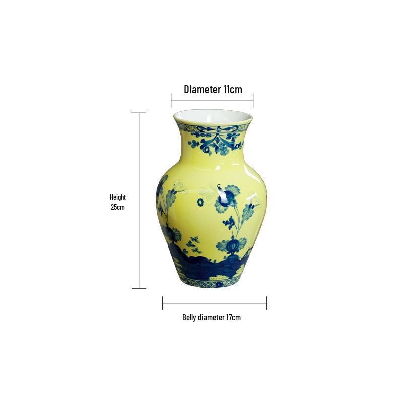 Elegant Blue and White Chinese Porcelain Vase - Retro Luxury Home Decor