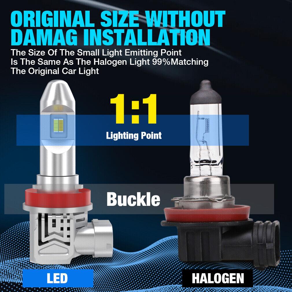 2 pezzi tre colori auto H8 H11 LED fendinebbia lampadine 60W 8000Lm H16JP doppio colore Switchback luminoso DRL lampada Plug & Play 6000K bianco 3000K giallo 8000K blu