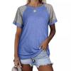 2026 Spring/Summer New Round Neck Color Block Short Sleeve Women's T-Shirt Top