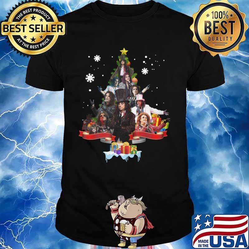New Merry christmas tree Alice Cooper Christmas Gift Unisex All Size T-Shirt MD8 Unisex T-Shirt L