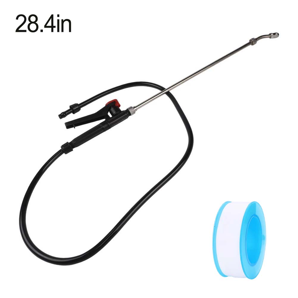 Stainless Steel Sprayer Wand With Adjustable Nozzle Thread Connector & PTFE Tape  Stainless Steel Sprayer Wand Adjustable