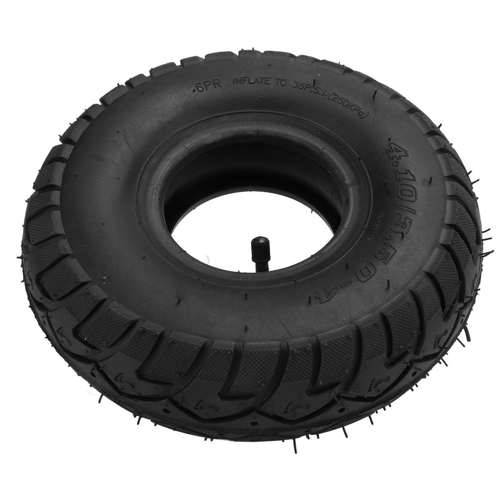 10 Inch 4.10 3.50‑4 Inner Tube Tire with Bent Valve 4.10 3.50‑4 Rubber Inner Outer Tyre Pneumatic Tire Replacement