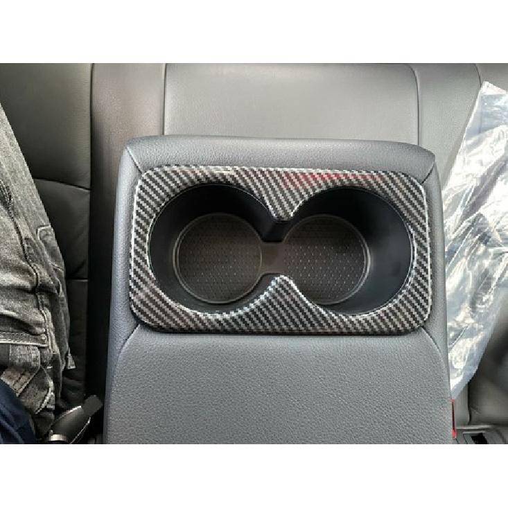 Rear Carbon Fiber Water Cup Panel Cover Trim For Nissan Rogue X-Trail -2025