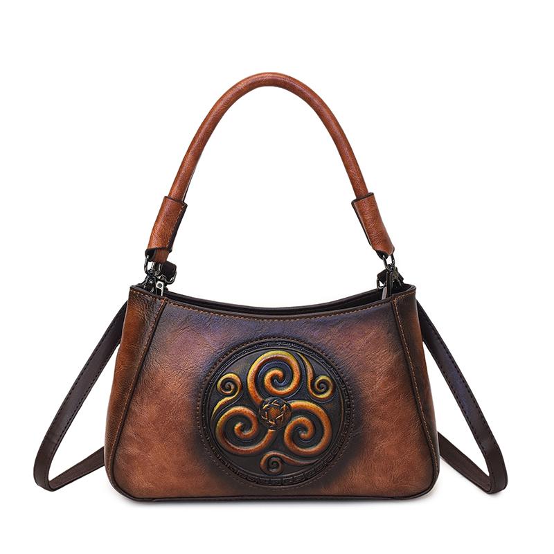 Vintage Embossed PU Leather Crossbody Bags for Women Luxury Designer Female Shoulder Bag Fashion Ladies Commute Purses Handbags
