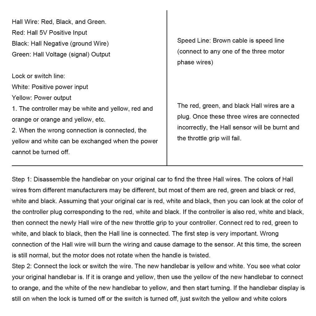 1 Pair Aluminum Throttle Grip LCD Screen Twist Throttle Accelerator Handle Grips with Cable and Key Knock for Electric Bike