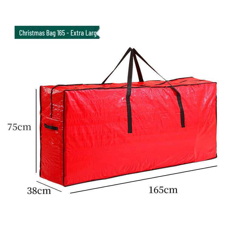 Rote große Weihnachtsbaum-Aufbewahrungstasche mit hoher Kapazität - Feuchtigkeits- und staubdicht mit Reißverschluss
