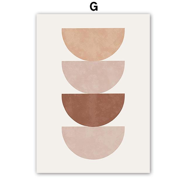 Vase Leaf Moon Line Geometry Wall Art Canvas Painting Abstract Posters And Prints Hotel Bar Wall Pictures For Living Room Decor