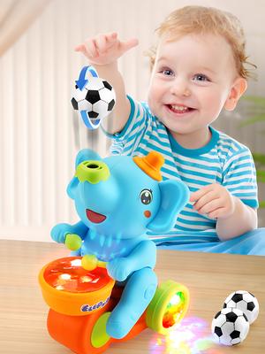 1pc Funny Elephant Toy carElectronic Suspended Blowing Ball Pet Toys with Sound Light for Boys Girls Christmas Gift