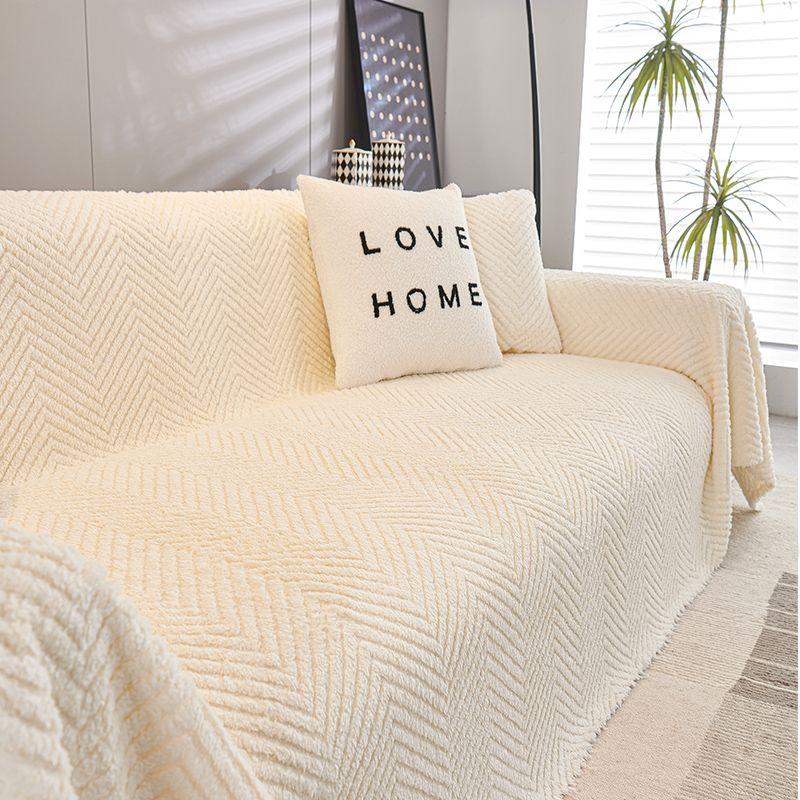1pc Solid Color Sofa Cover Towel, Sofa Throw Cover, Four Seasons Universal Sofa Protective Cover, Suitable for Bedroom and Living Room, Home Decor