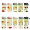 Plastic Sports Water Bottle Leakproof Portable Water Cup Students Simple Bottle Coffee Tea Cup with Tea Infuser Summer Drinkware