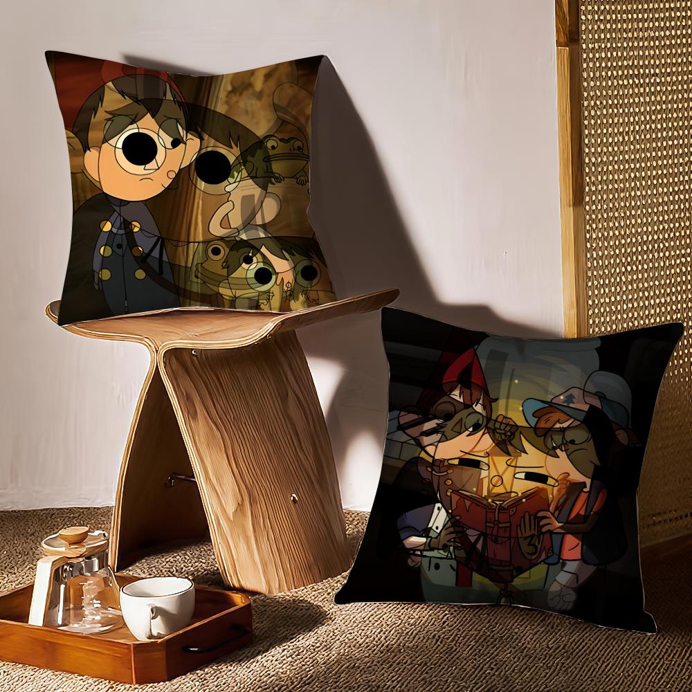 Povlak na polštář Over The Garden Wall Povlak na polštář proti roztočům Neviditelný zip Hedvábný krátký plyš Povlak na polštář na pohovku