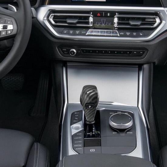 Gear Shift Knob Head Cover Trim Carbon Fiber ABS For BMW 3 Series G20 G28