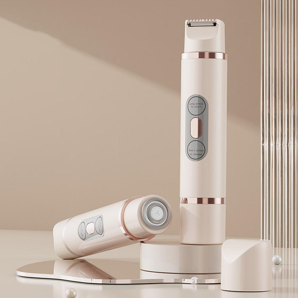 Women Electric Shaver USB Rechargeable Double Head IPX7 Waterproof Portable Face Body Bikini Area Arm Leg Hair Removal Epilator Razor Trimmer