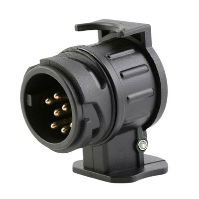 13 To 7 Pin RV Connector Durable Mini Socket Adapter Waterproof Towing Plugs Socket 12V for Towing Truck for Touring Car Trailer