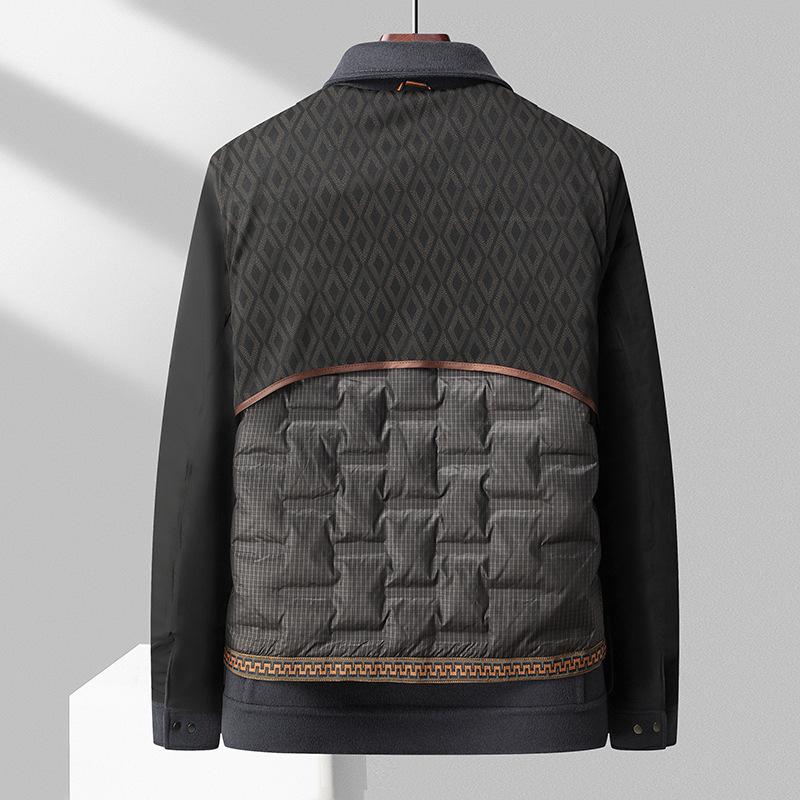 Goose Down Removable Lining Double-sided Wool Jacket Men's Autumn and Winter New Double-sided Wool Jacket