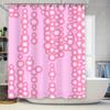 Colorful Geometric Shower Curtain Waterproof Polyester Fabric Modern Bathroom Decor for Home Multiple Sizes Available (Red Blue
