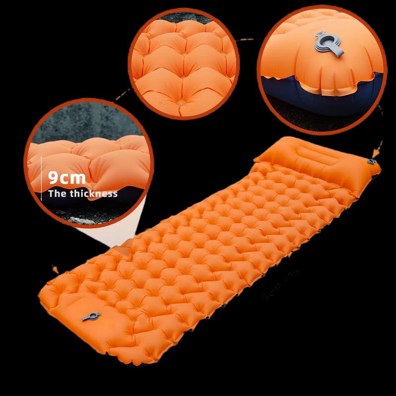 Outdoor Camping Inflatable Mattress with Foot Pump 196*125*9