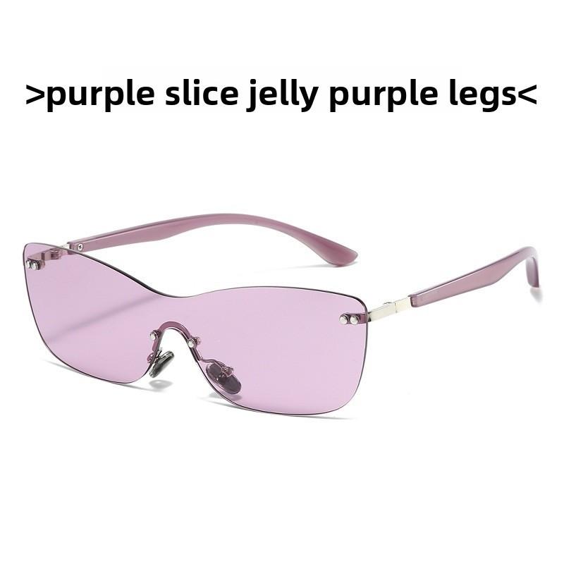 Cat Eye Sunglasses Female Uv400 No Frame Sunshade For Outdoor Travel