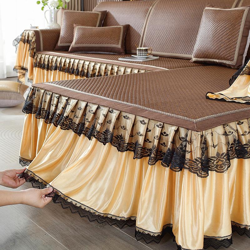 Summer Rattan Mat Sofa Cushion Summer Seat Cushion for Summer Non-Slip All-Inclusive Universal Sofa Cover