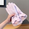 Ski Gloves Women Winter Fleece Thickened Warm Plush Waterproof Touch-Screen Gloves Outdoor Mountaineering
