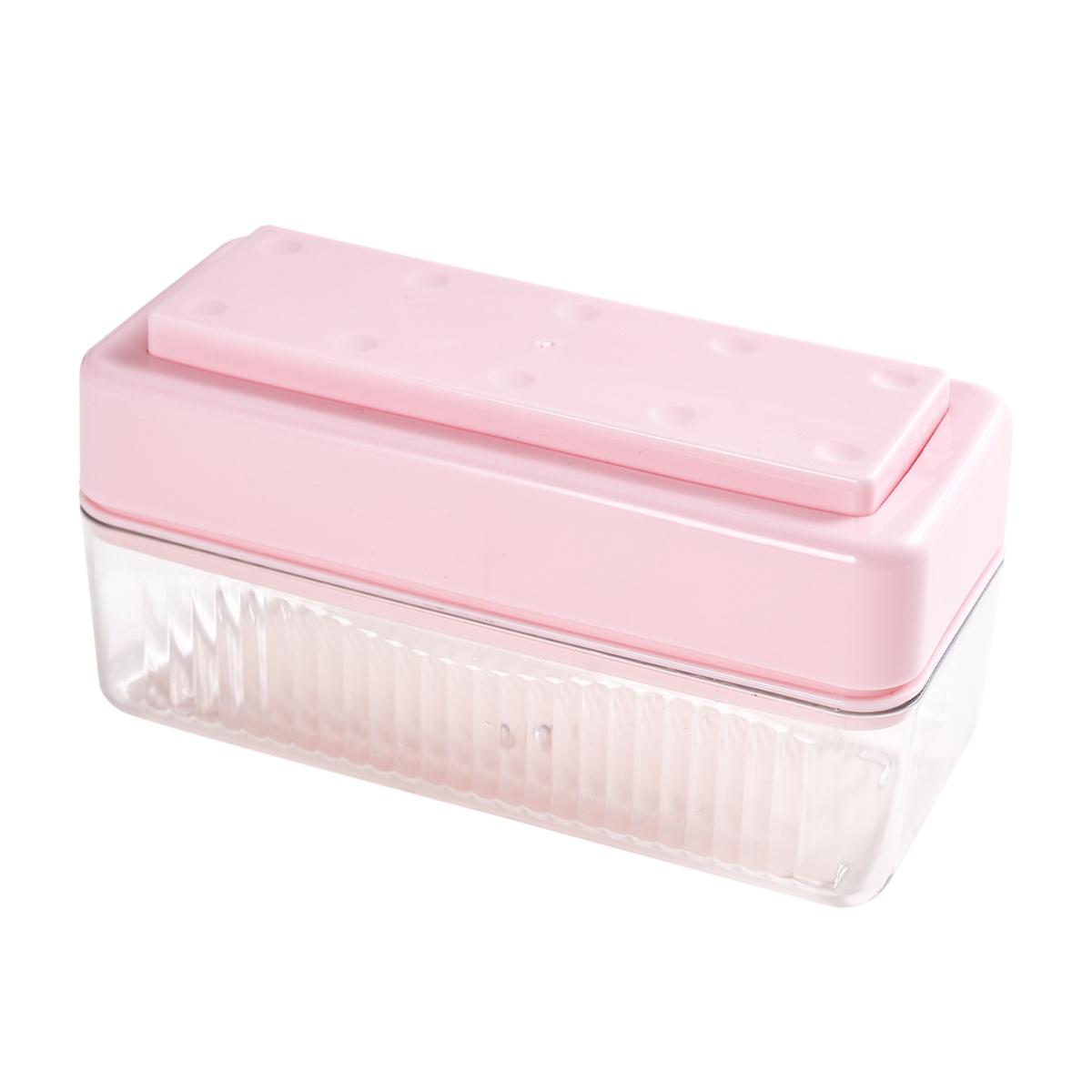 

WORTHBUY 10 Grid Refrigerator Ice Box Press Type Ice Cube Maker Kitchen Quick-Freezing Ice Cube Tray For Whiskey Cocktails Juice розовый