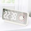 Digital Alarm Clock Dual Display 2 Adjustable Brightness Green Number 12H 24H LED Electronic Clock w