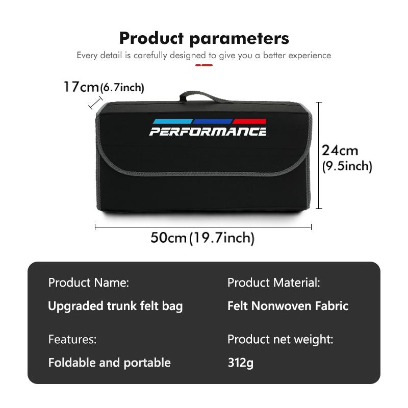 Boîte de rangement pour coffre de voiture Organisateur de voyage portable Sac pliable pour BMW M2 M3 M4 X1 X3 X4 X5 E87 X7 E91 G20