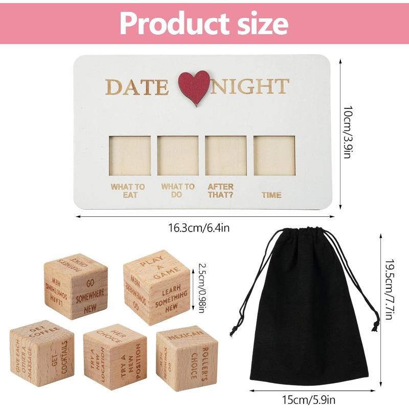 Night Dice, Couples Gift Ideas Decision Dice for Girlfriend Boyfriend Romantic Date Night Ideas for Him and Her Anniversary for Couples Toys