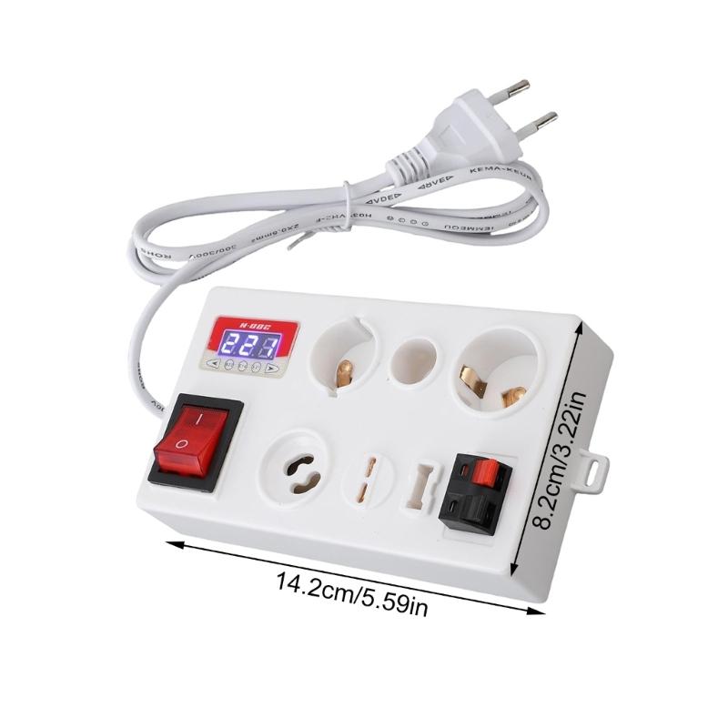 Multifunctional Electric Power Meter For LED Light Testing Voltage And Wattage Up To 600W With Various Socket Types