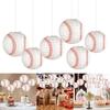 Unique and Colorful Baseball Paper Lampshade for Sport Party Decor Baseball Hanging Lampshade for Decoration