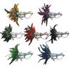 Velcro Peacock Feather Lace One-eyed Bronzing Chain, Halloween Party Mask