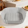 2Pcs Non-Stick Silicone Liner Mat 8-Inch Square Air Fryer Pad for 4-7 QT Air Fryers Heat Resistant Dishwasher Safe BPA-Free Cooking Accessory