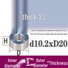 Außen-Ø 20mm Aluminiumlegierung Flache Unterlegscheibe Abstandshalter mit M6/M8/M10/M12 Innenloch - Metallwellenbuchse Isoliersäule.
