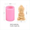 3D Little Buddha Candle Silicone Mold Handmade Buddha Aromatherapy Soap Resin Mold Church Candle Decoration Production Supplies