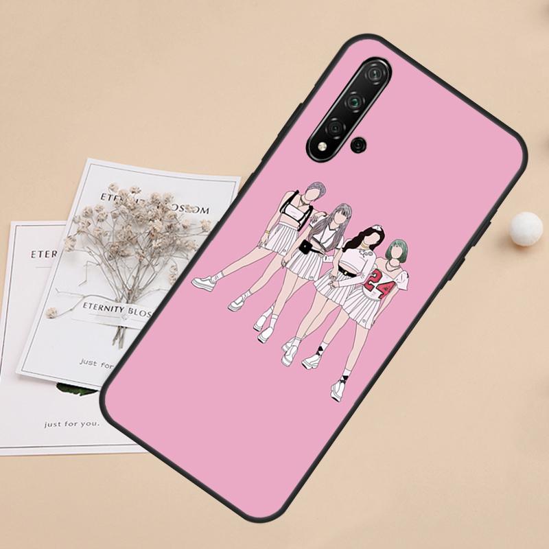 Korean Fashion Girl Kpop Band For Huawei Nova 3i 7i 8i 11i Y91 Y90 Y61 Y60 Y70 Nova 10 9 SE 11 P20 P40 Lite P30 Pro Case