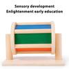 Sensory Rotating Drum Toy Wooden Textile Baby Infant Early Educational Instrument Rotating Color Cognition Toy