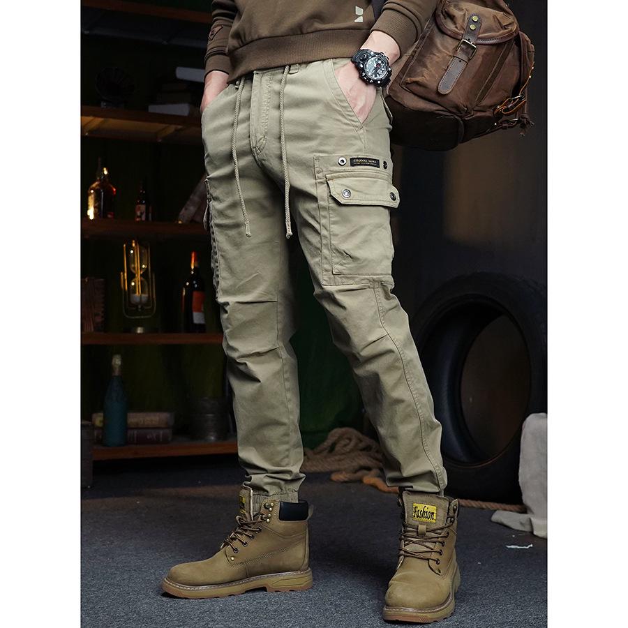 

Мужские модные повседневные укороченные брюки в стиле ретро — универсальная мода для активного отдыха на весну и осень 2XL