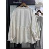 Heavy Embroidery Doll Shirt with Sweet Lace Collar – Women's Autumn Japanese Mori Girl Style Long-Sleeved Pullover.