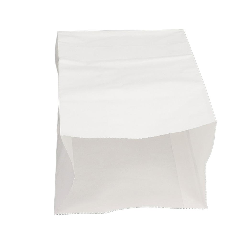 100Pcs Paper Bag Food Grade Kraft Oil Proof Large Capacity White Set Kit for Shopping 180x90x55mm 7.09x3.54x2.17in