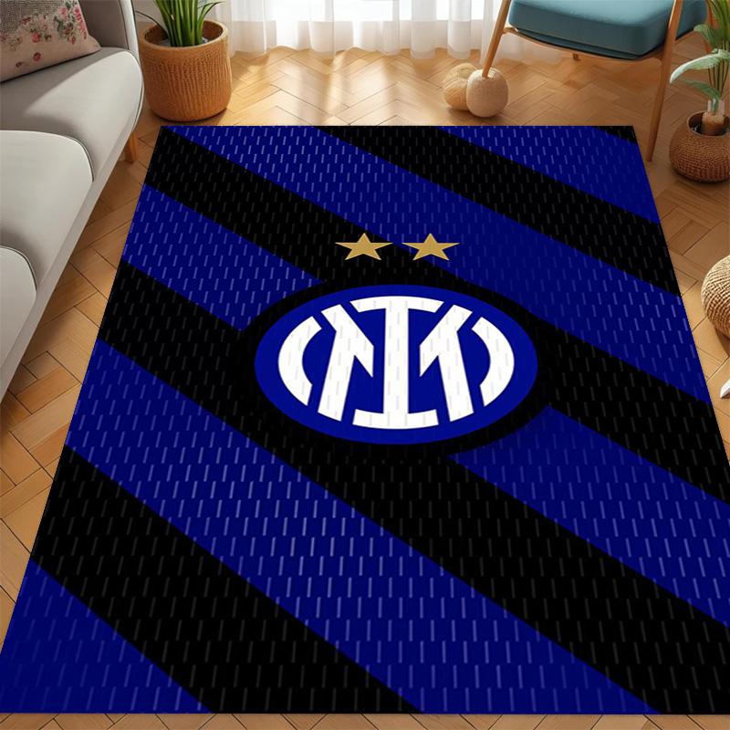 Inter Milan Emblem Dynamic Background Carpet Printing Living Room and Bedroom Mats Dormitory Decoration Protective Pad Art