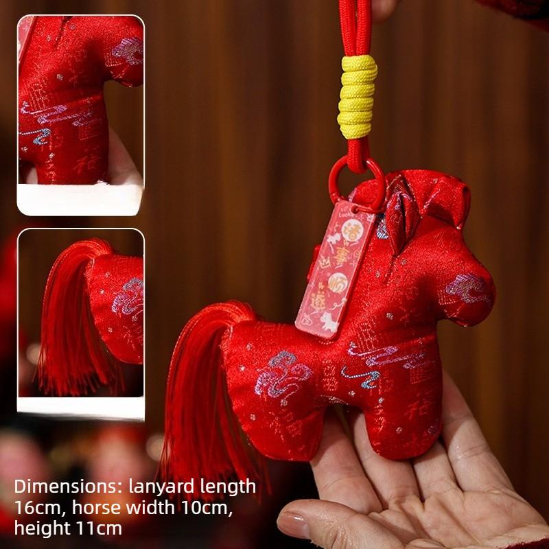 1 шт. Подвеска Лошадь на Китайский Новый год Праздник Весны Новый год Украшение для гостиной Подвеска-Тыква Благословения Украшение на Новый год красный