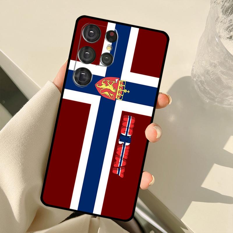 Norway Flag Case For Samsung Galaxy S22 Ultra S21 S20 S24 S25 Ultra S9 S10 Plus S23 FE S24 FE Back Cover