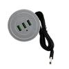 Double USB Charging Adapter Desk Power Socket 170CM Cord Recessed Outlet Type B Plug For Home Office Electronics