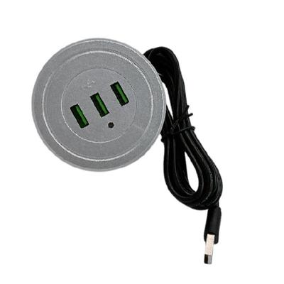 Double USB Charging Adapter Desk Power Socket 170CM Cord Recessed Outlet Type B Plug For Home Office Electronics