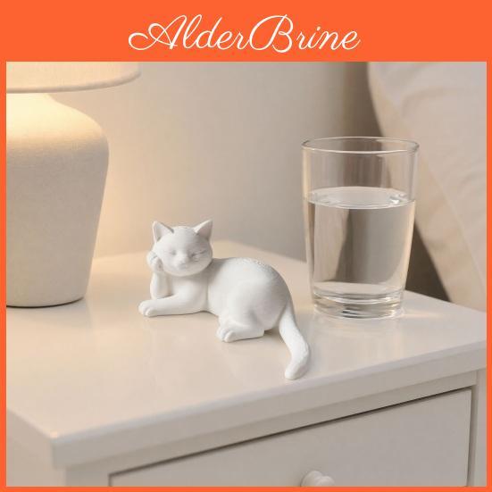 Statue Small Printed Cat 3d Holding Face Cat Figurine Cute Animal Sculpture For Office Desk Decor Gifts For Cats Lovers