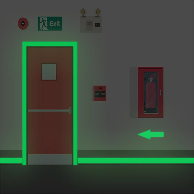 4cm*2m Glow In The Dark Tape Luminous Tape Sticker Fluorescent Night Self-adhesive Glow Removable Waterproof Tape Warning Tape