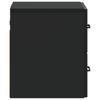 Wall Mounted Nightstand Black 34.5 X 33 X 40 Cm