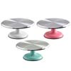 Cake Turntable  Revolving Cake Stand Rounded Edges Silent Bearing Aluminum Alloy Stable for Cake Decorating Supplies
