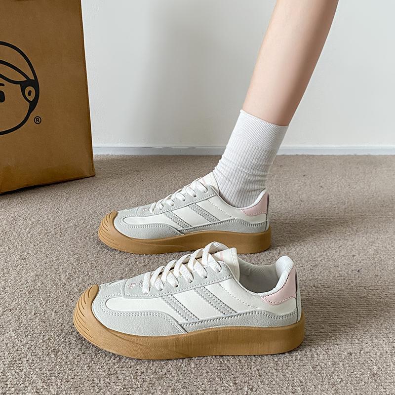 Sports Shoes Thick Sole Casual Shoes Women  New Cowhide All Soft Sole Inside Increase Training Shoes Women's Shoes